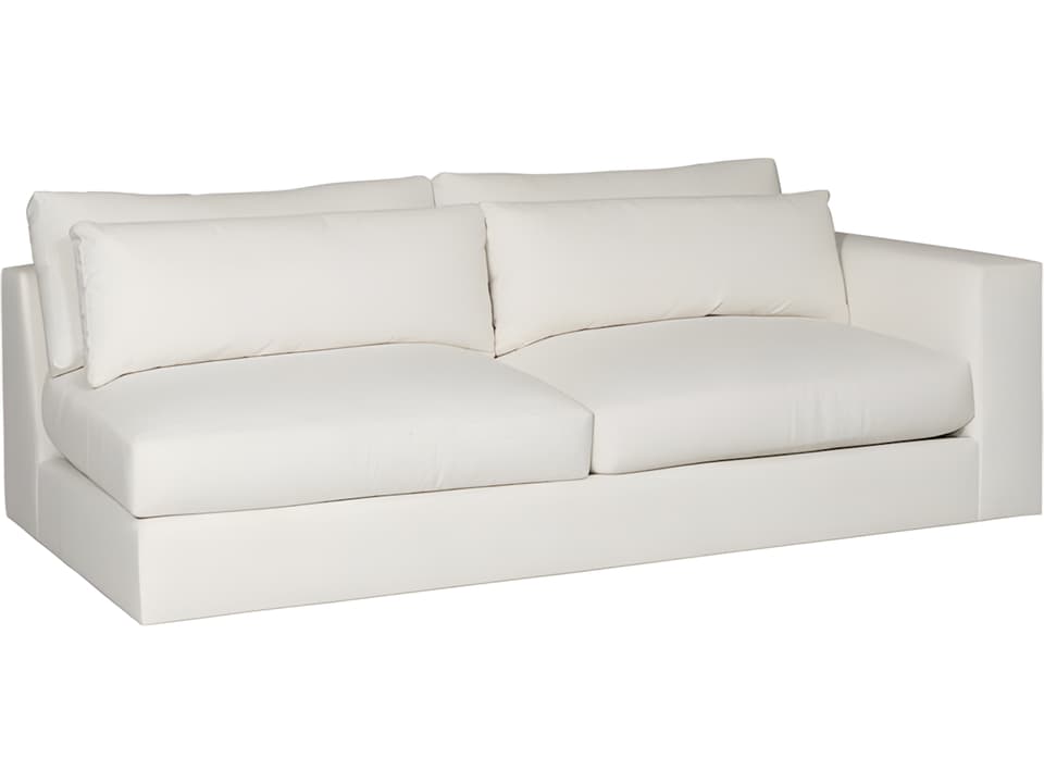 Leone Upholstered Right Arm Two Seat Sofa Nomad Snow
