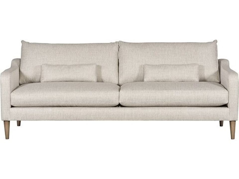 Thea 2-Seat Upholstered Sofa in Beige Fabric