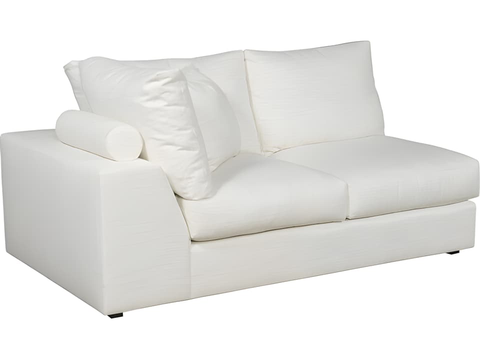 Lucca Stocked Left Corner Module in Kipri Snow Fabric