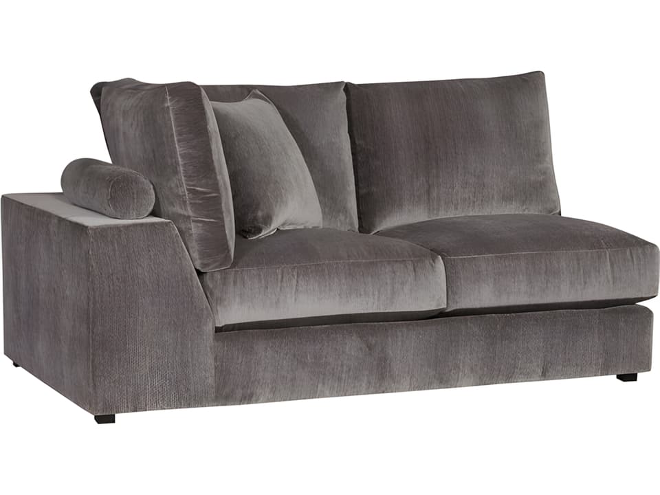 Lucca Stocked Left Corner Module Sectional in Veto Smoke Fabric