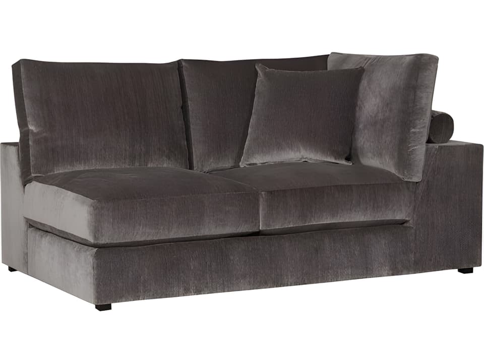 Ease Lucca Right Corner Module Sectional in Veto Smoke Upholstery