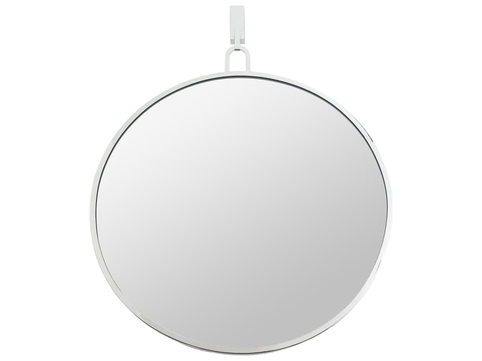 Stopwatch Round Accent Mirror in Polished Nickel
