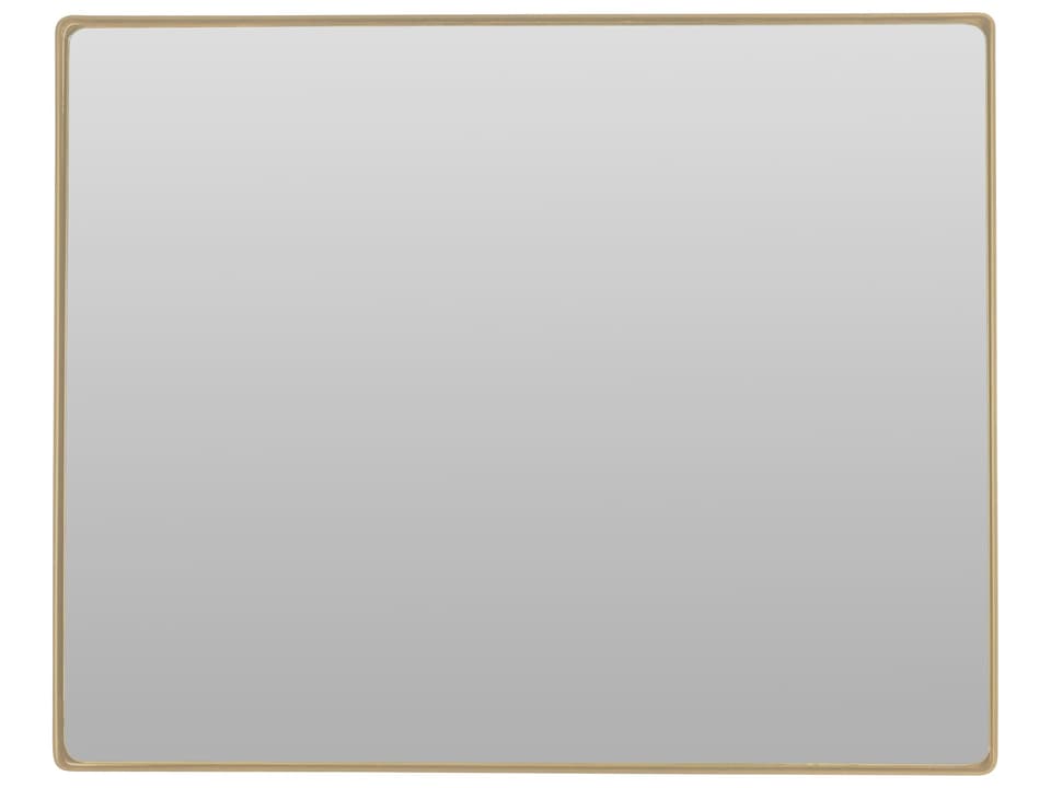 Kye 24x30 Rectangular Rounded Wall Mirror in Gold