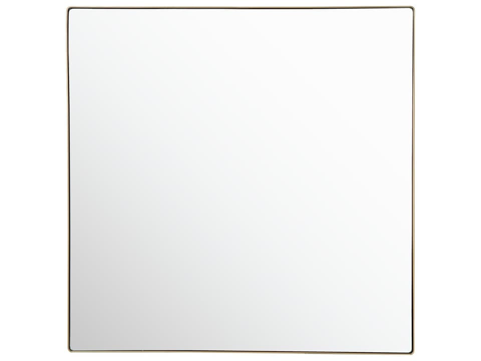 Kye 40-Inch Square Metal Framed Wall Mirror in Gold