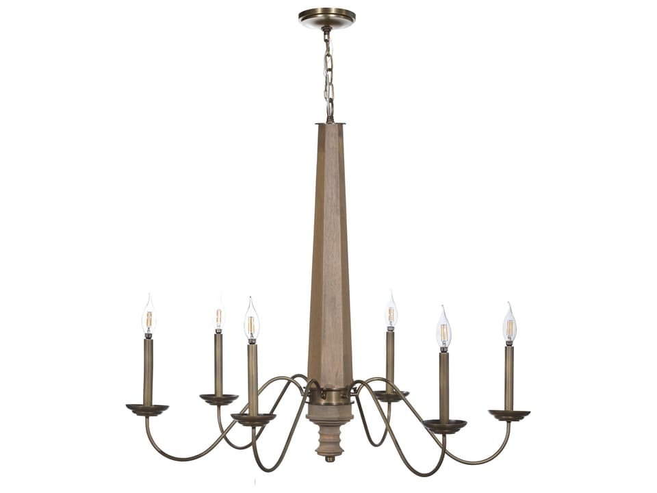 6-Light Dinner at Chandelier in Heritage Bronze