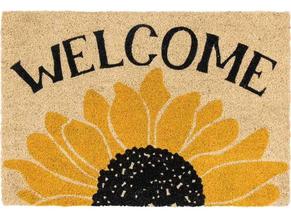 Sunday Morning Coir Doormat