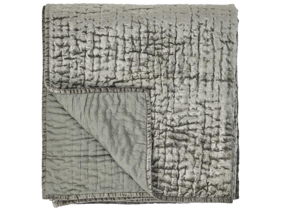 Bari Sage Green Velvet Quilt