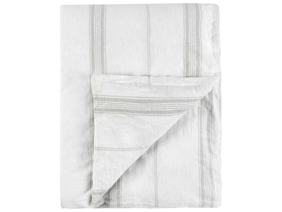 Jayson Gray Stripe Duvet Linen Cotton Cashmere