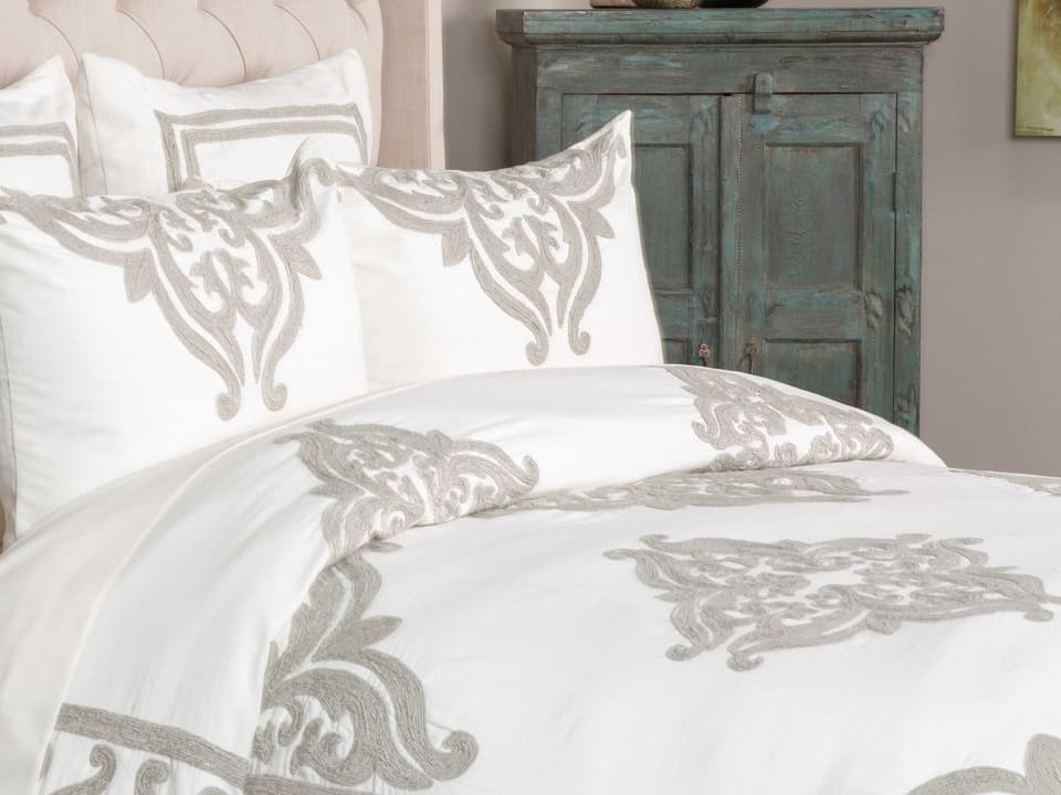 Kent Embroidered Cotton Duvet Cover