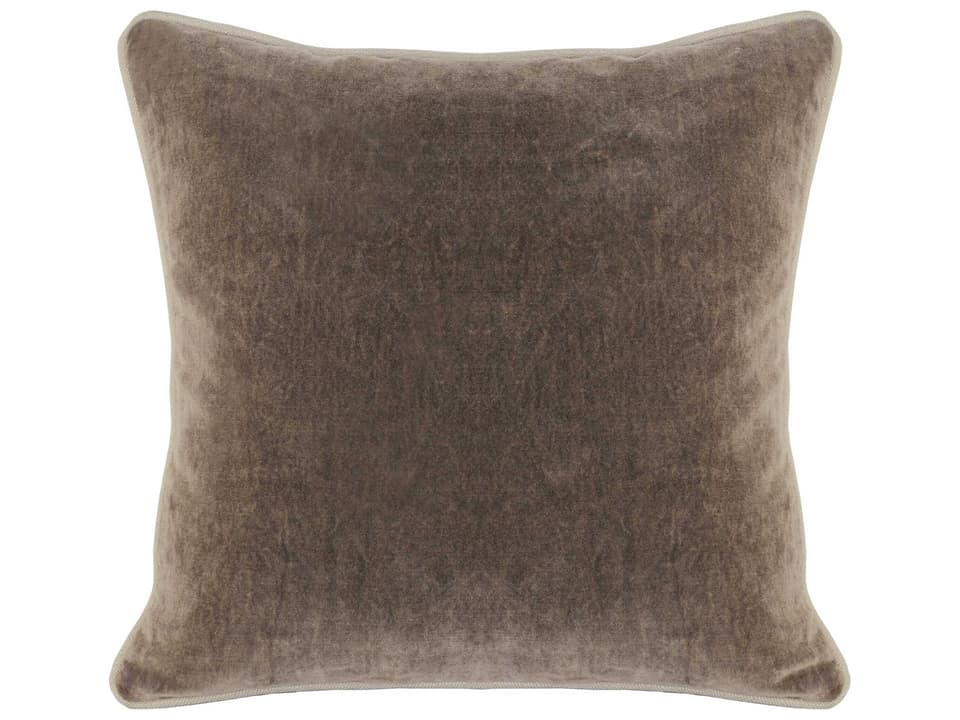 Harriet 100% Cotton Velvet Throw Pillow in Brown