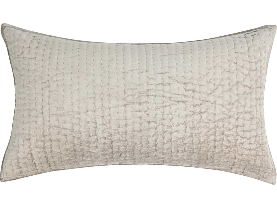 Bari Velvet King Sham in Pebble Beige