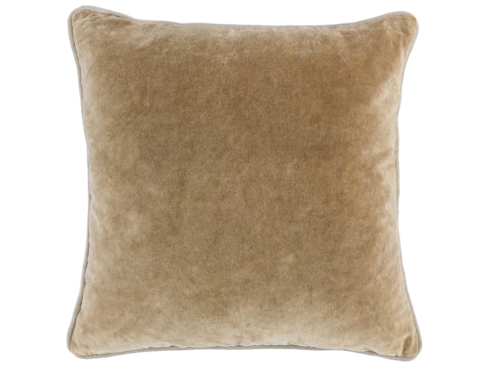 Harriet Wheat Cotton Velvet Throw Pillow