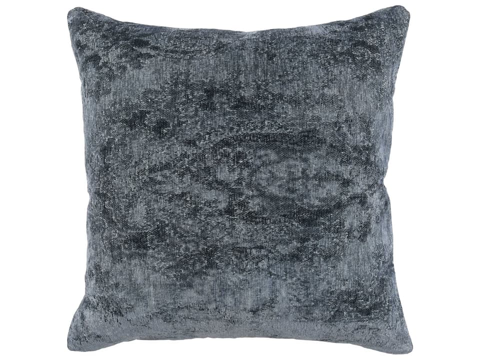 Doolin Cotton Linen Blend Square Throw Pillow in Blue