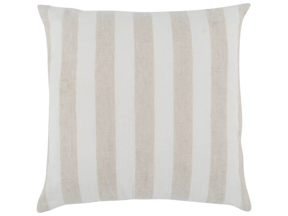 Atty Ivory Natural Linen Throw Pillow with Feather Down Fill