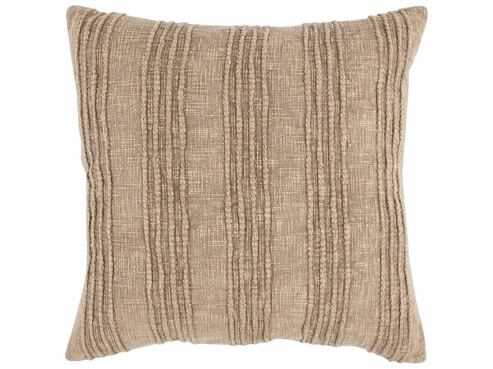 Hannah 22-Inch Square Natural Cotton Accent Pillow