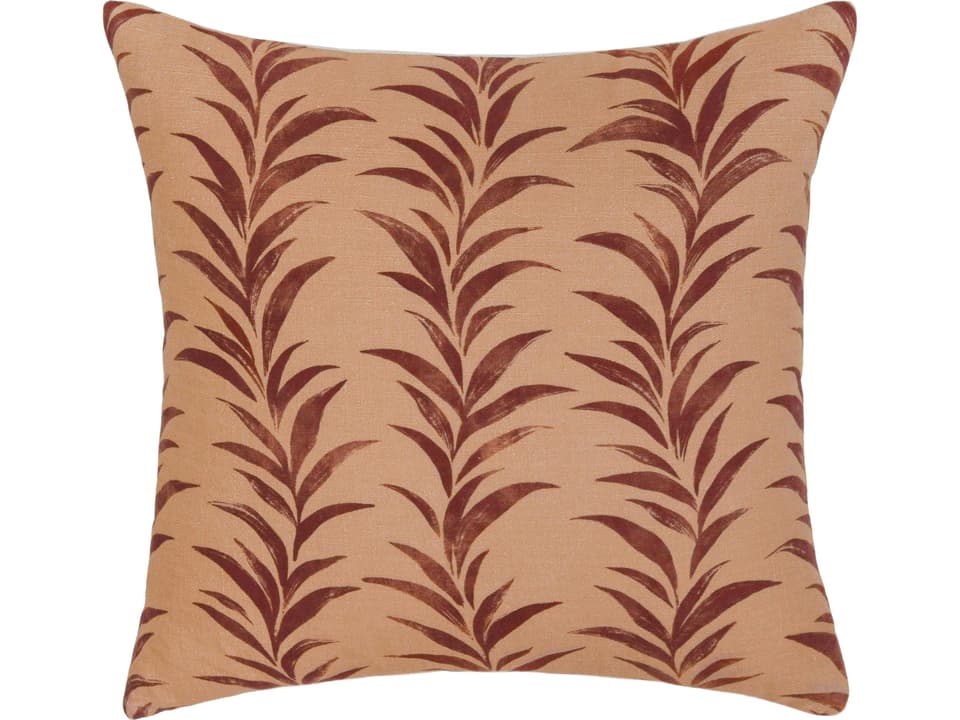 Stratton Natural Blue Multi Throw Pillow with Feather Down Insert