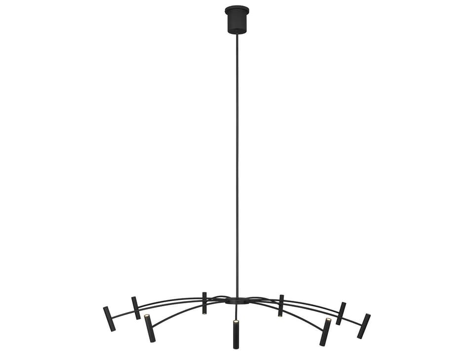 Aerial LED 50-Inch Chandelier in Matte Black