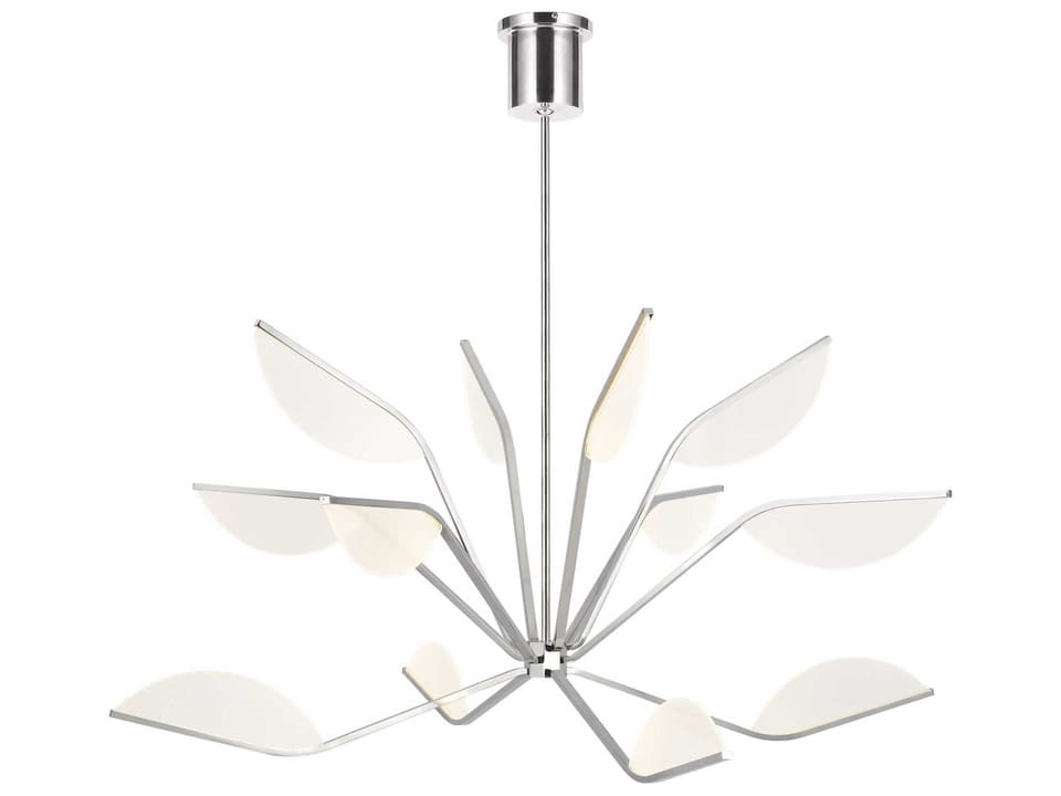 Belterra 12-Light Integrated LED Linear Chandelier Polished Nickel 3500K