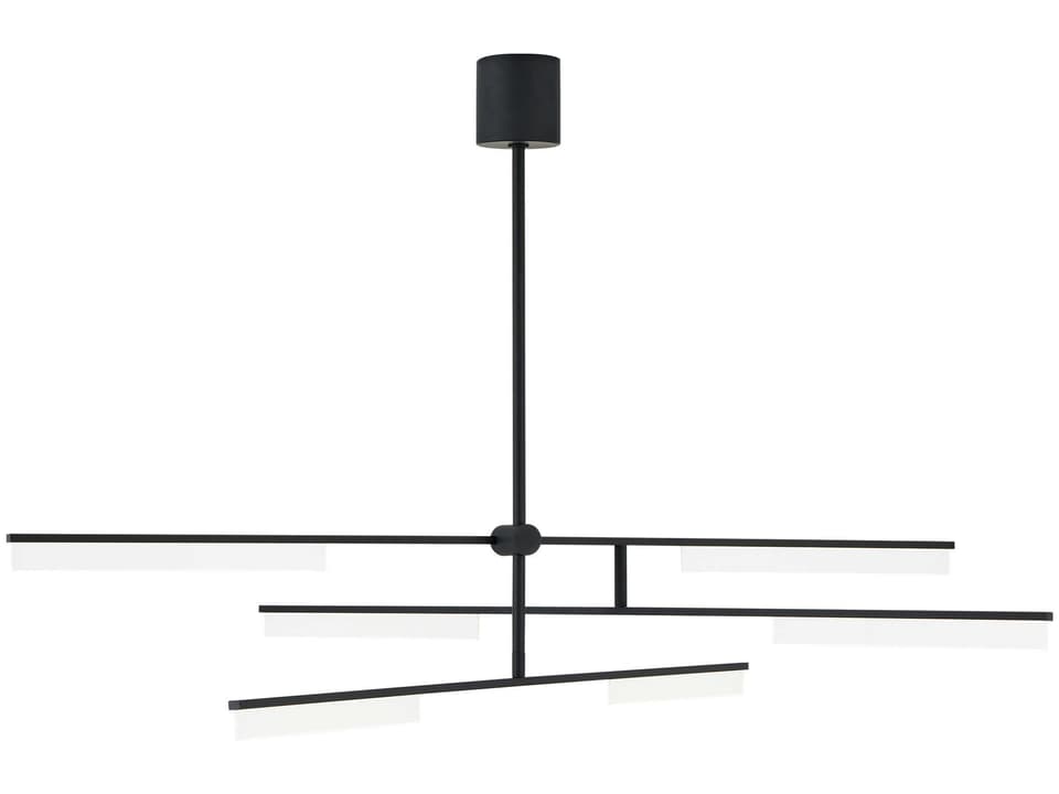 Klee 6-Light LED Linear Chandelier in Nightshade Black