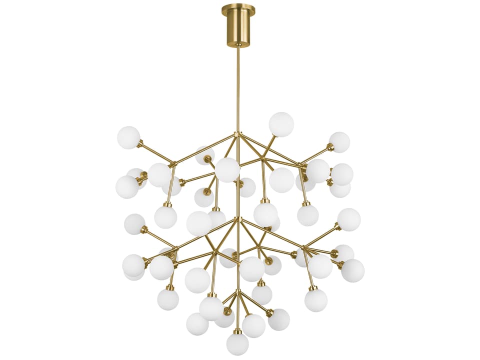 45-Light Mara Grande LED Chandelier in Aged Brass