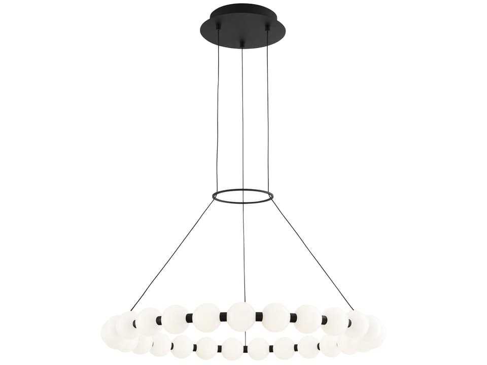 Orbet 30-Inch LED Chandelier in Nightshade Black