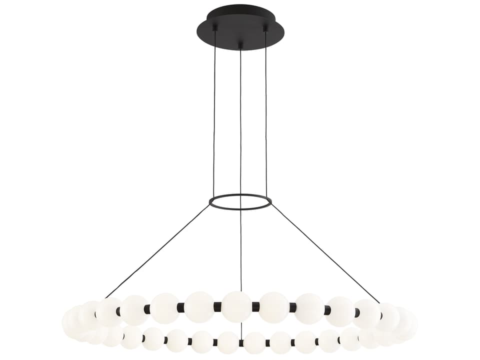 Orbet 36-Inch Integrated LED Chandelier in Nightshade Black