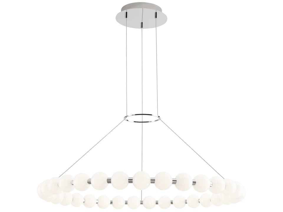 Orbet 36-Inch LED Chandelier in Polished Nickel
