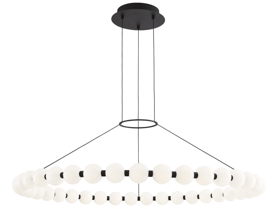 Orbet 1-Light 42-Inch LED Chandelier in Nightshade Black