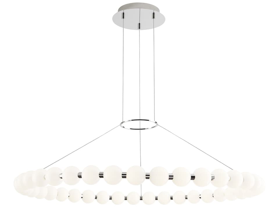 Orbet 42-Inch Integrated LED Chandelier in Polished Nickel