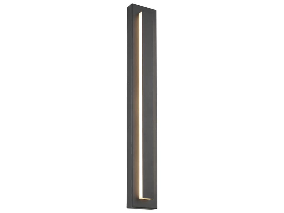 Aspen 36-Inch Integrated LED Outdoor Wall Sconce in Natural Brass