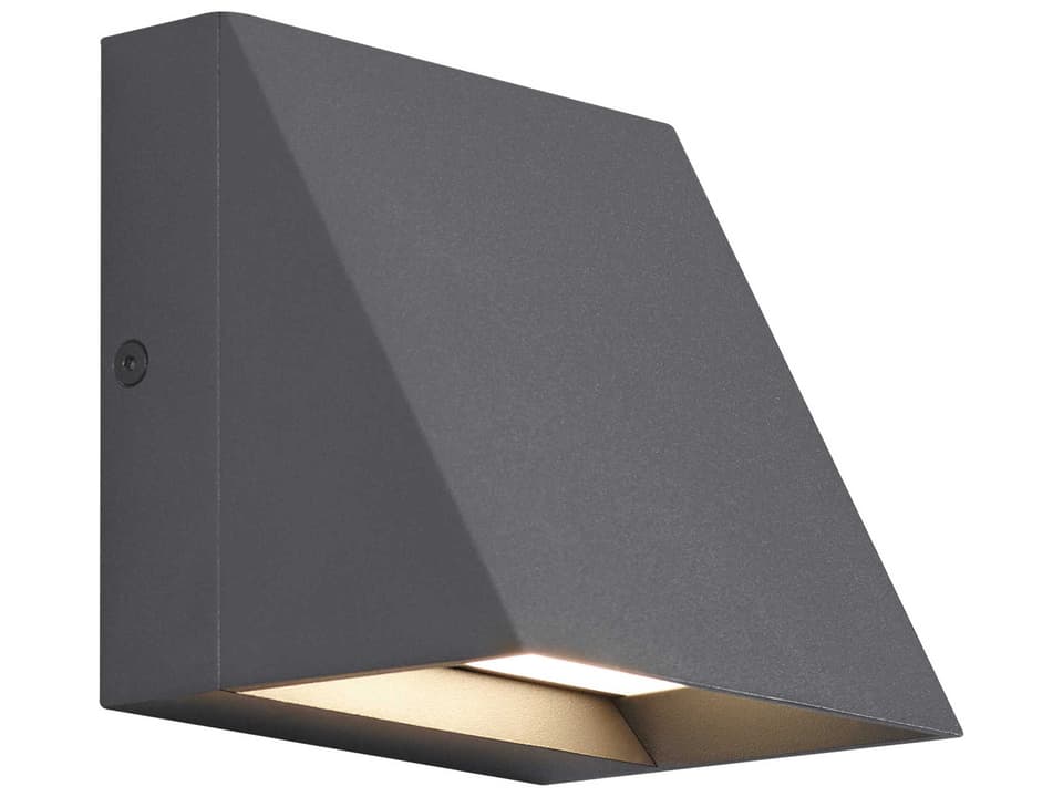 Pitch Outdoor LED Wall Sconce in Charcoal