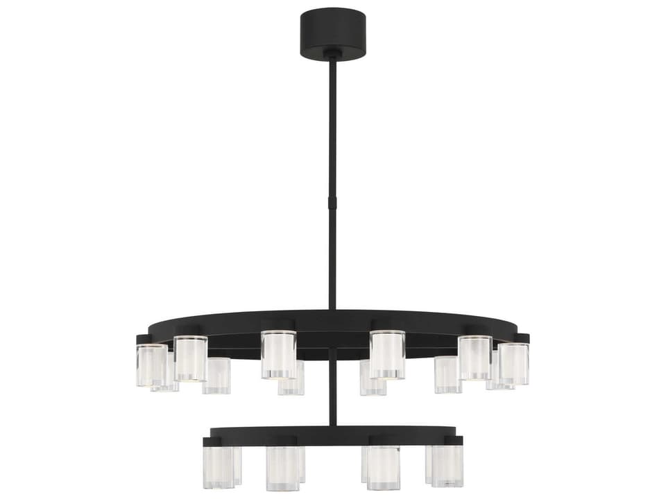 20-Light Esfera LED Chandelier in Nightshade Black