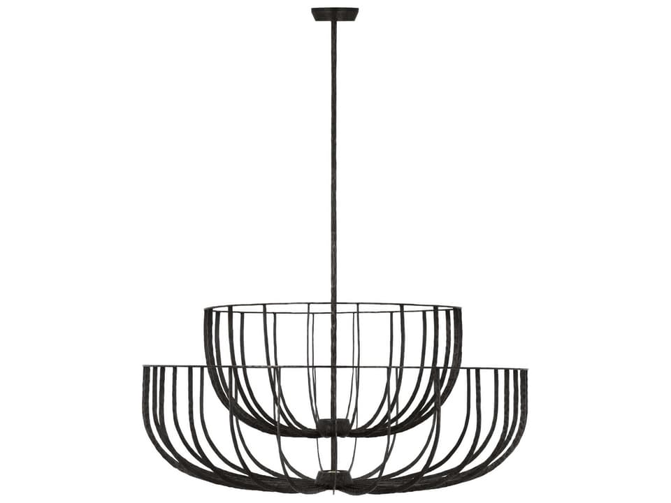 Sanchi X-Large Two-Tier LED Chandelier in Aged Iron