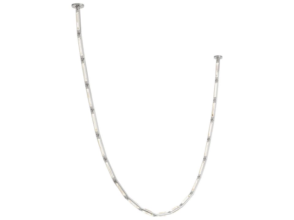 Catena 20-Light Polished Nickel Linear Chandelier