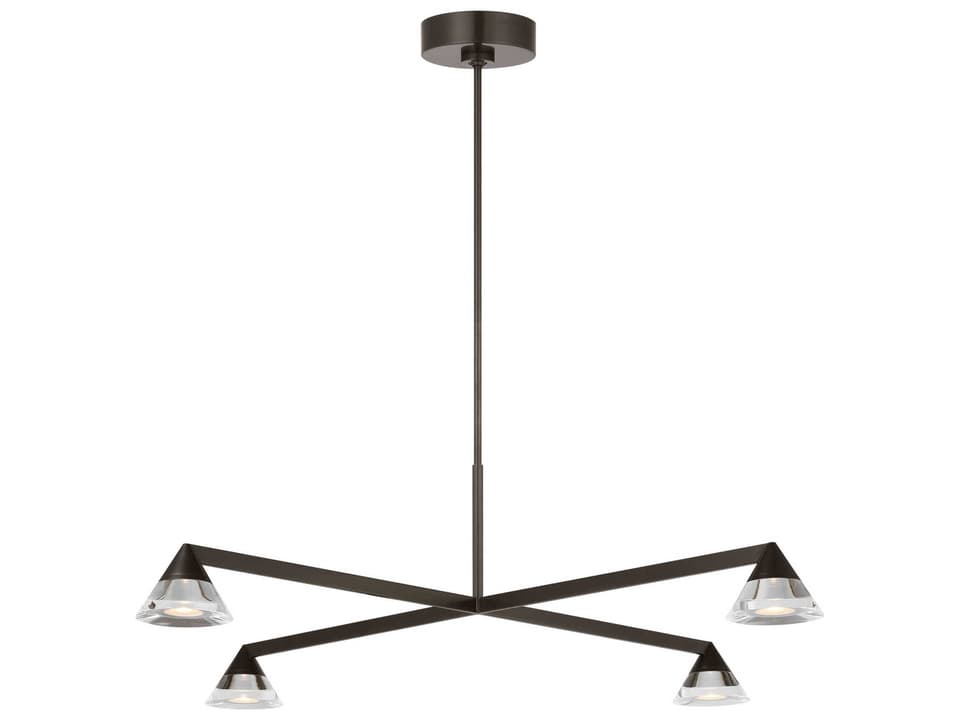 Midrand 4-Light LED Chandelier in Bronze Crystal