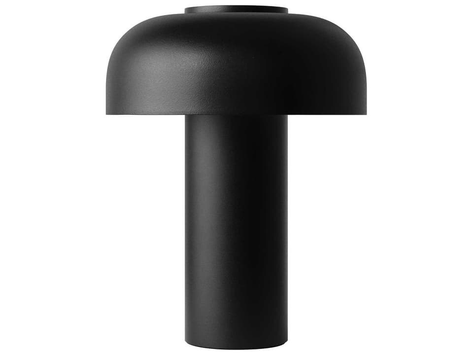 Louver 1-Light Rechargeable LED Outdoor Lamp in Black