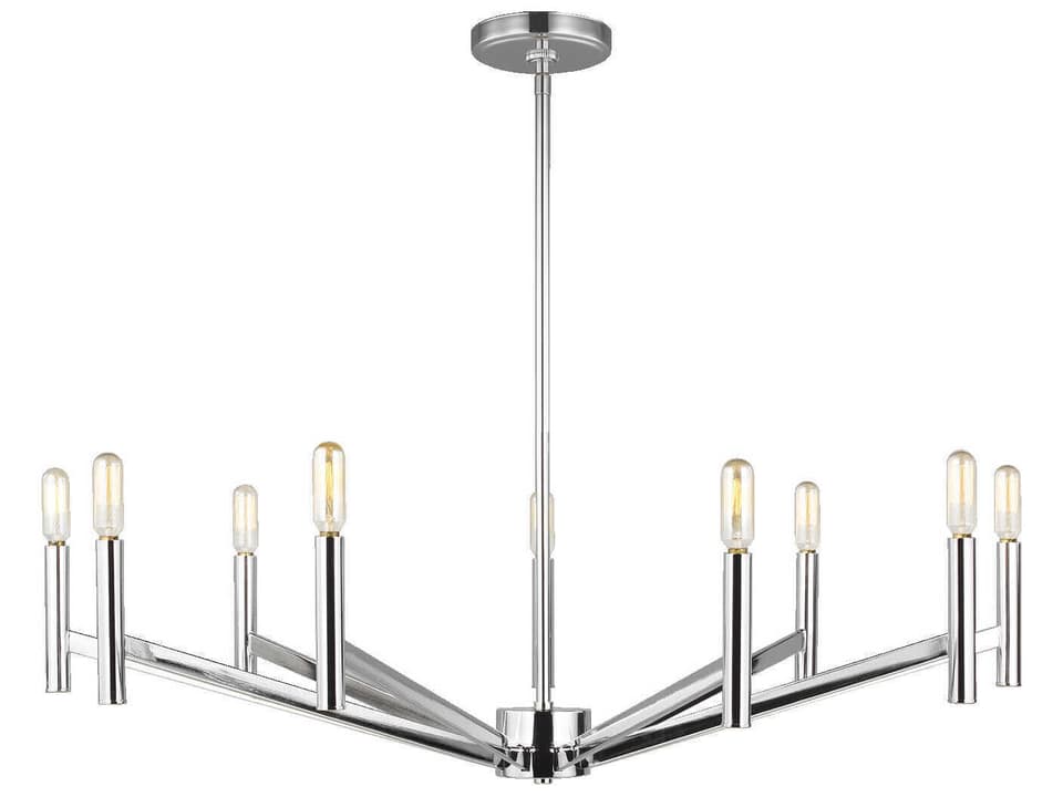 Vector 9-Light Chandelier in Chrome