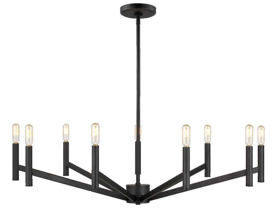 9-Light Vector Chandelier in Midnight Black