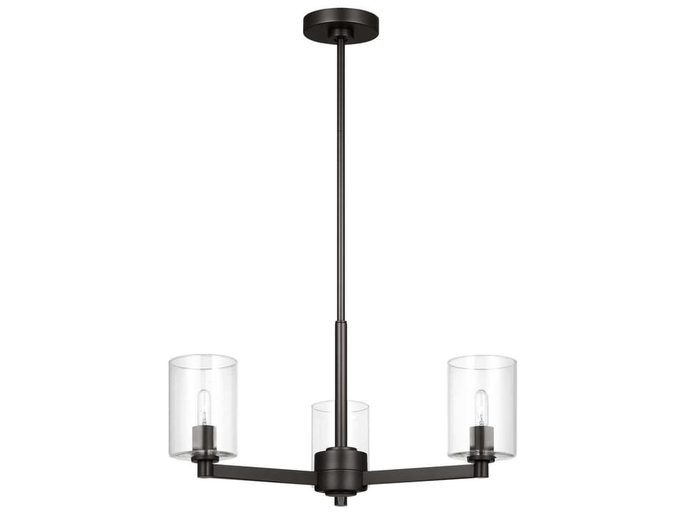 3-Light Fullton Chandelier in Midnight Black