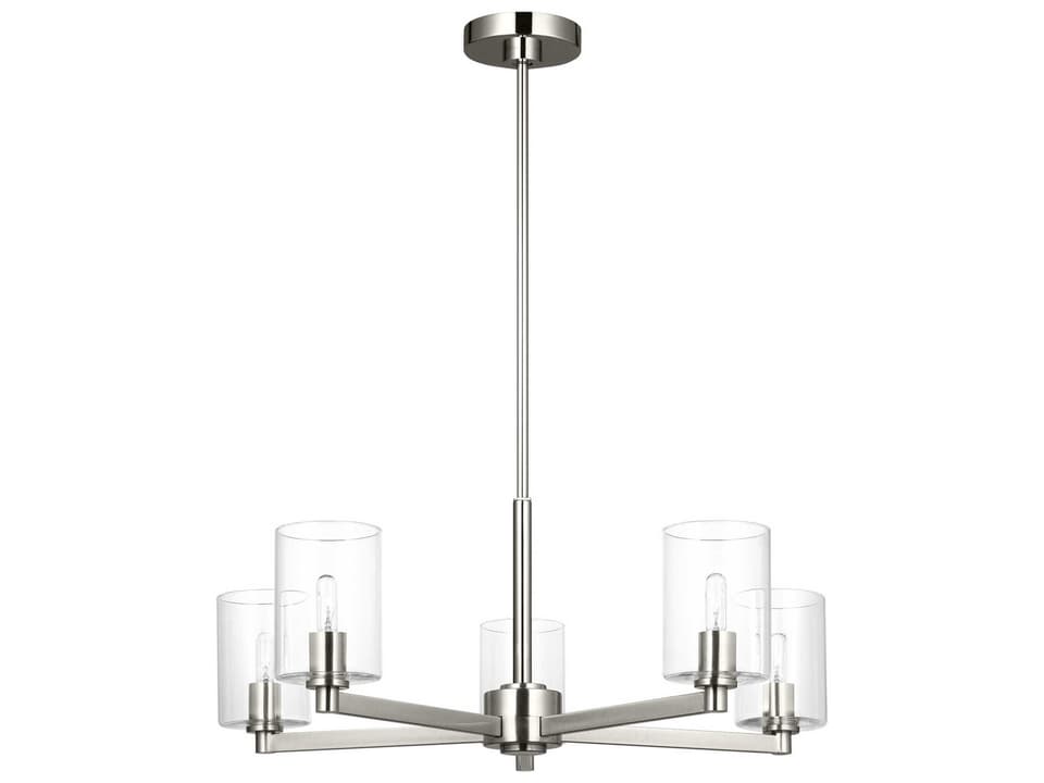 5-Light Fullton Chandelier in Brushed Nickel