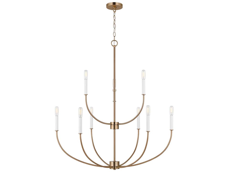 Greenwich 9-Light Chandelier in Satin Brass