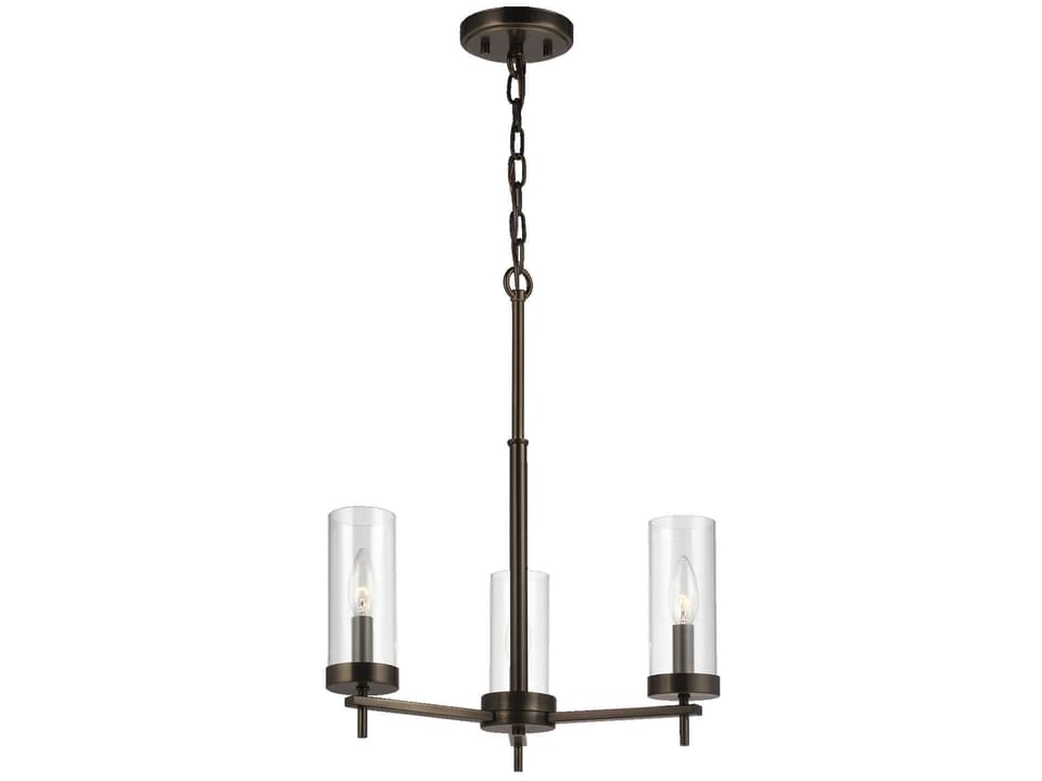 3-Light Zire Chandelier in Brushed Oil Rubbed Bronze