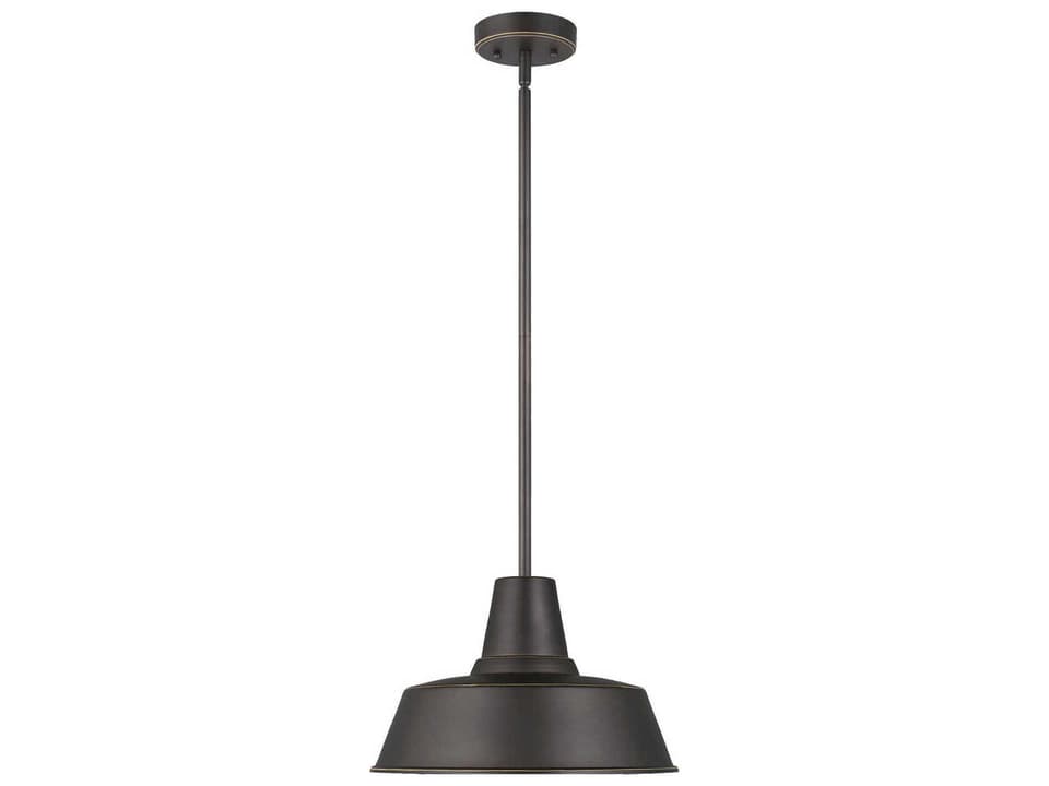 Barn Light 1-Light Outdoor Pendant in Antique Bronze