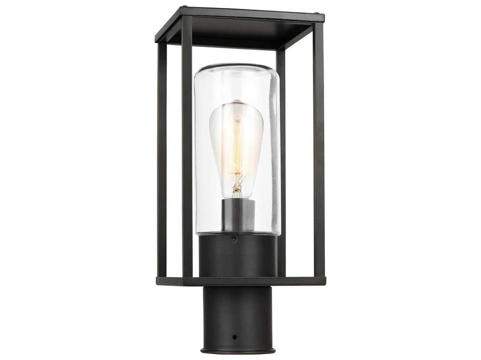 Vado One Light Outdoor Post Lantern in Antique Bronze