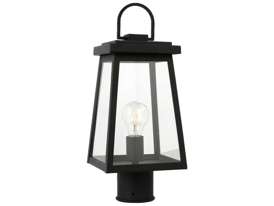 Founders 1-Light Outdoor Post Lantern in Black