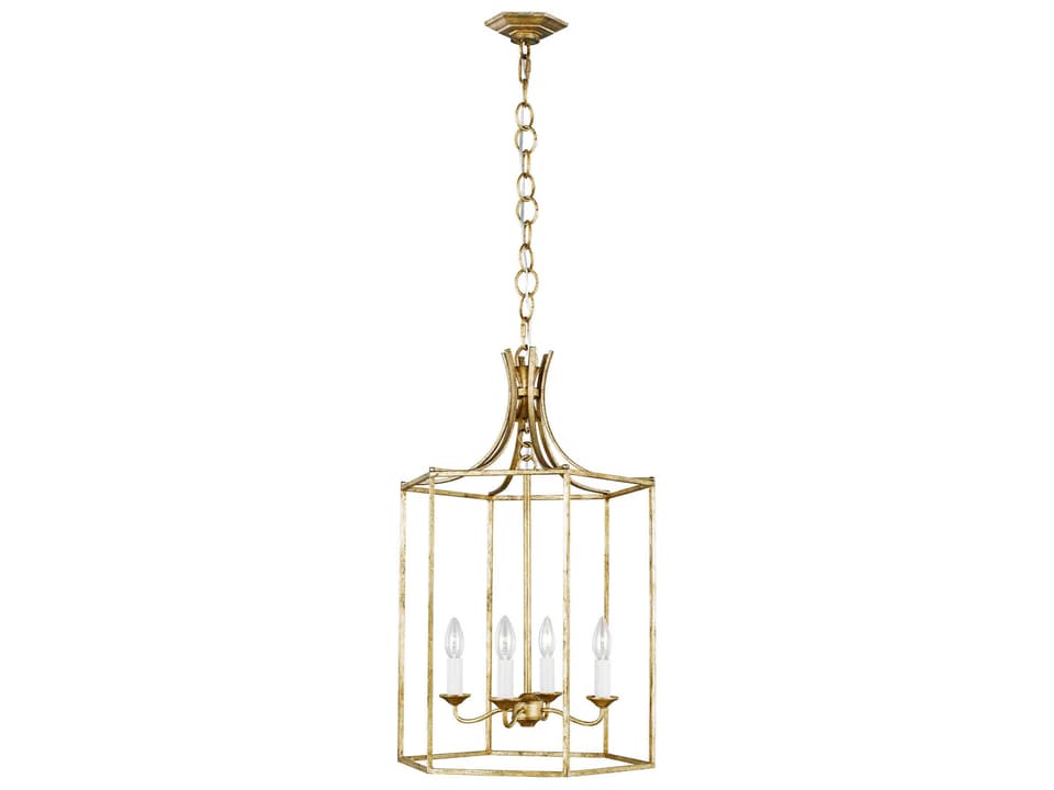 Bantry House 4-Light Candelabra Pendant Light in Antique Gild