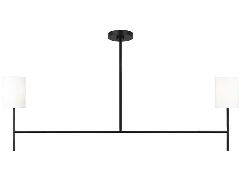 Key 2-Light Midnight Black Linear Island Pendant