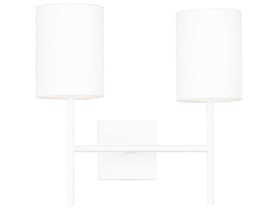 Key 2-Light Wall Sconce in Matte White