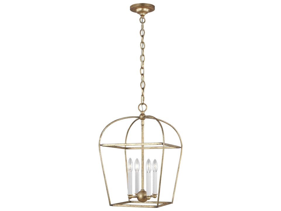 Stonington 4-Light Small Lantern Chandelier in Antique Gild