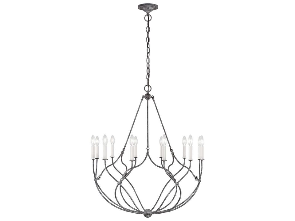 12-Light Richmond Chandelier in Weathered Galvanized